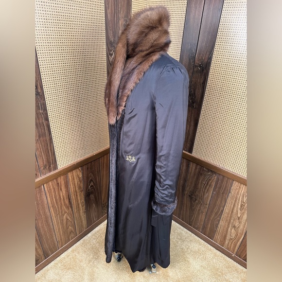 MAXIMILIAN ALTA MODA BLOOMINGDALE’S MINK & RUSSIAN SABLE COLLAR FUR COAT MEDIUM - Picture 11 of 14